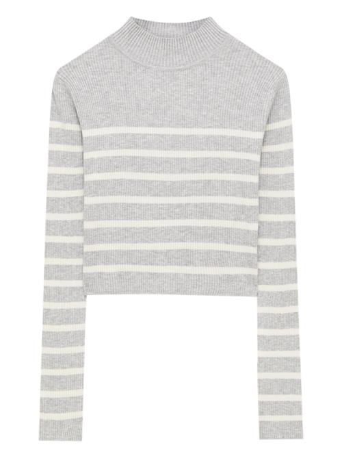 Pull&Bear Pullover  grå / hvid