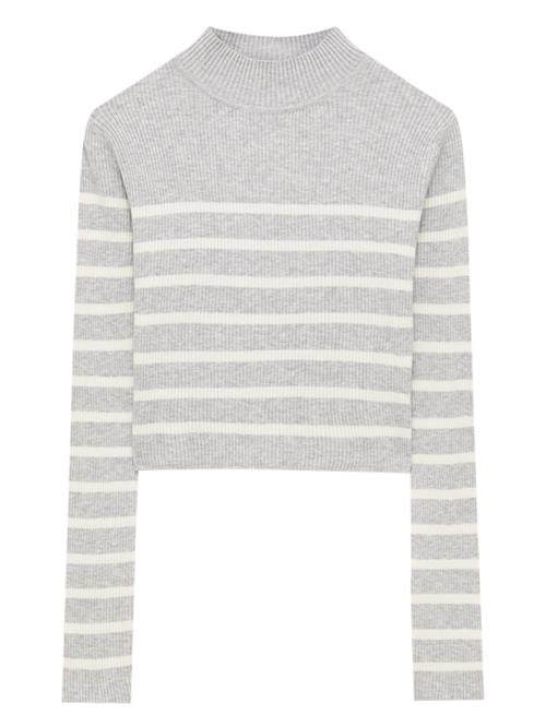 Pull&Bear Pullover  grå / hvid