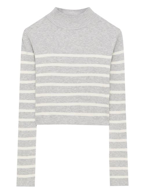 Pull&Bear Pullover  grå / hvid