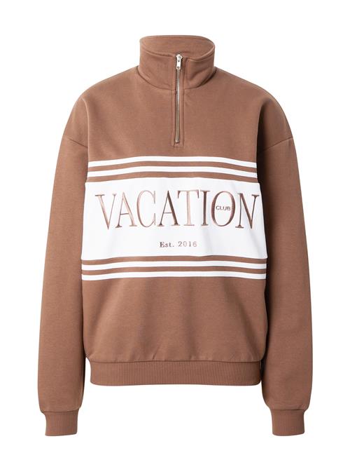 On Vacation Club Sweatshirt  choko / hvid