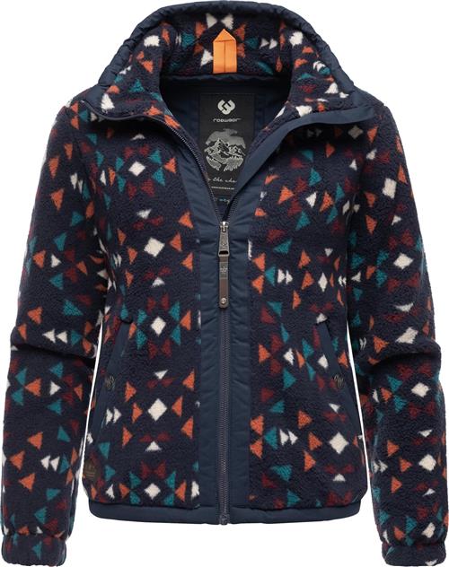 Ragwear Fleecejakke 'Nordicka Aztec'  navy / jade / orange / hvid