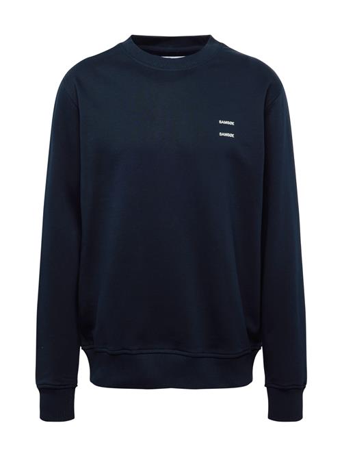 Se Samsøe Samsøe Sweatshirt 'JOEL'  mørkeblå / hvid ved About You