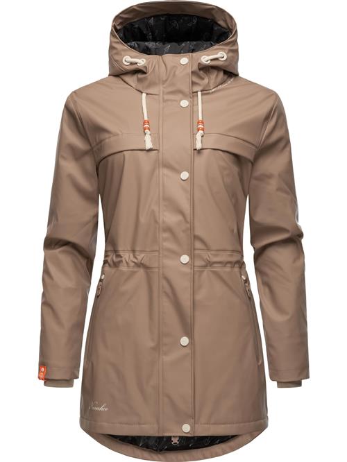 NAVAHOO Overgangsfrakke 'Rainy Forest'  lysebrun / orange / hvid