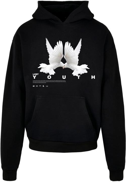 Se Lost Youth Sweatshirt 'Dove'  pastelrød / sort / hvid ved About You