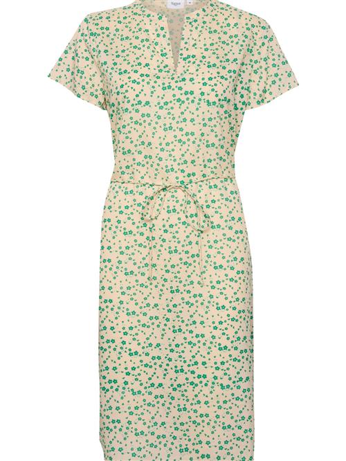 Se SAINT TROPEZ Kjole 'Tate'  creme / grøn ved About You