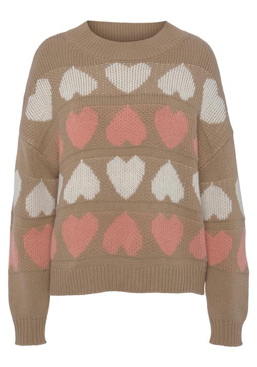 Se VIVANCE Pullover  beige / koral / hvid ved About You