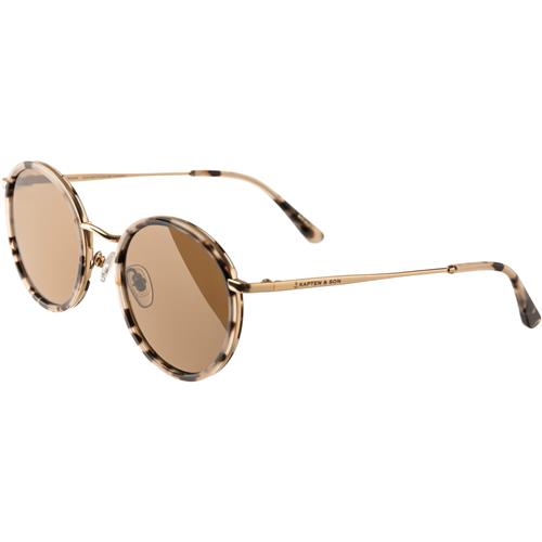 Kapten & Son Solbriller 'Amsterdam Sand Tortoise Brown'  beige / brun-meleret / guld