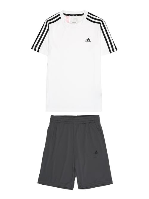 ADIDAS SPORTSWEAR Træningsdragt 'Train Essentials Aeroready 3-Stripes -Fit '  sort / hvid