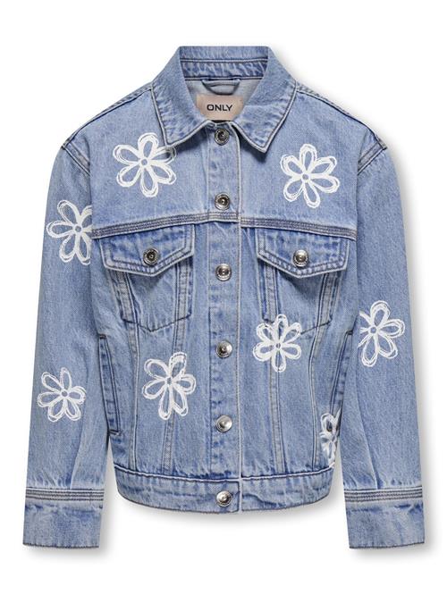 KIDS ONLY Overgangsjakke ' KOGAnnalisa'  blue denim / hvid