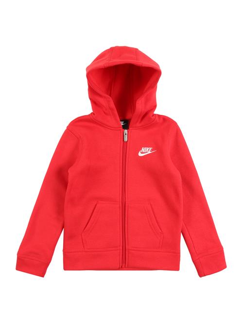 Nike Sportswear Sweatjakke 'Club'  rød / hvid