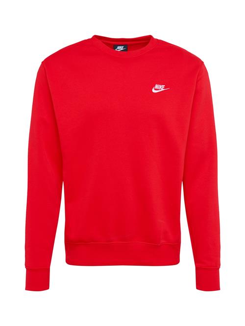 Nike Sportswear Sweatshirt 'Club Fleece'  rød / hvid