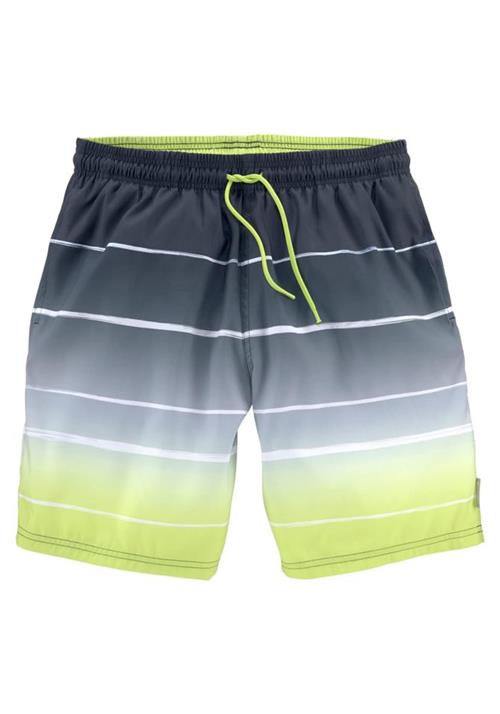 BENCH Badeshorts  kiwi / sort / hvid