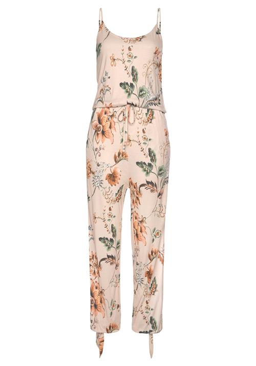 Se BUFFALO Jumpsuit 'Abby'  beige / mørkegrøn / orange / hvid ved About You