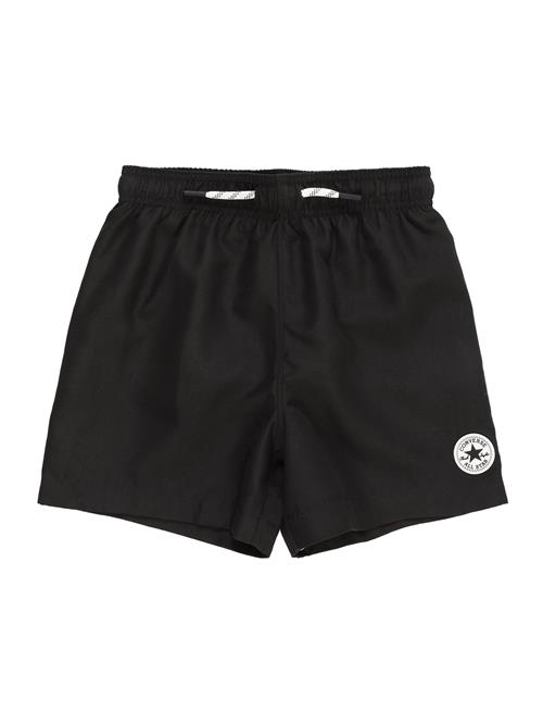 CONVERSE Badeshorts  sort / hvid