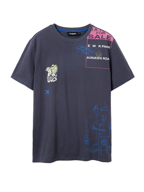 Desigual Bluser & t-shirts 'Francis'  royalblå / antracit / gammelrosa / hvid