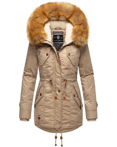 NAVAHOO Vinterparka 'La Viva'  brun / taupe / lyseorange