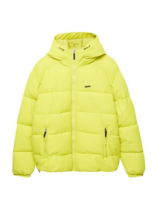 Pull&Bear Overgangsjakke  lime / sort