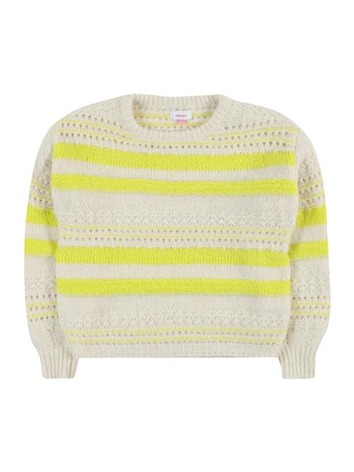 Se Vero Moda Girl Pullover 'Vmcascia'  beige / neongrøn ved About You