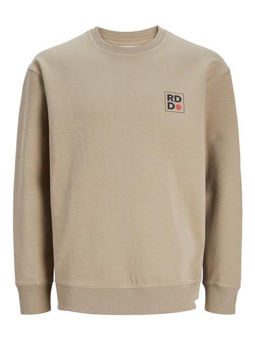 Se R.D.D. ROYAL DENIM DIVISION Sweatshirt 'Dean'  beige / rød ved About You