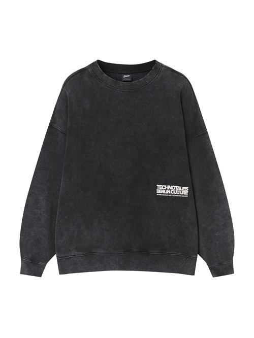 Pull&Bear Sweatshirt  antracit / hvid