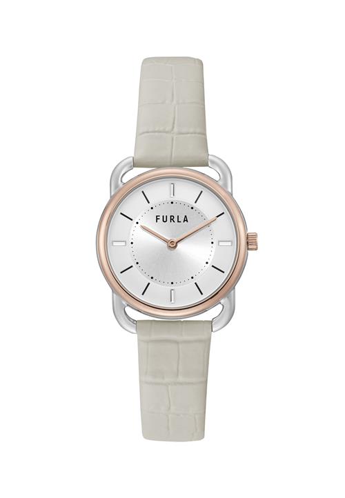 FURLA Analogt ur 'New Sleek'  lysebeige / rosa guld / sort / sølv