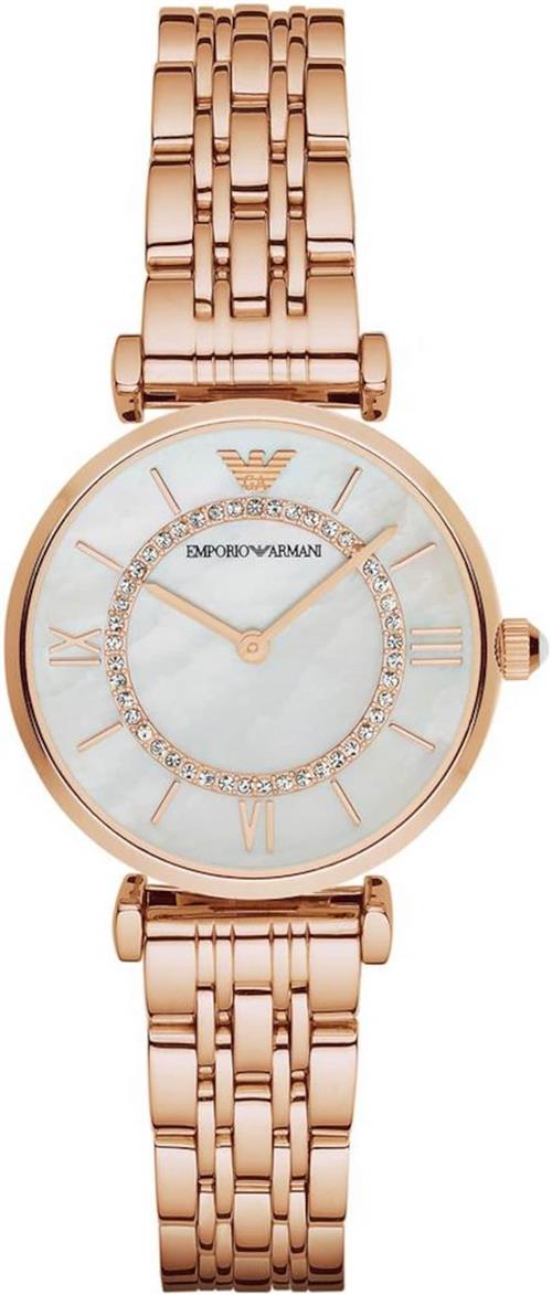 Se Emporio Armani Analogt ur  rosa guld / perlehvid ved About You