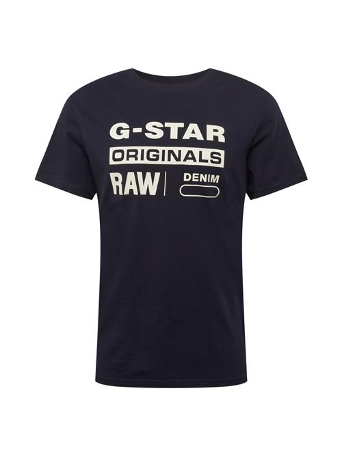 G-STAR Bluser & t-shirts 'Graphic 8'  mørkeblå / hvid