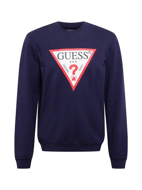 Se GUESS Sweatshirt 'Audley'  marin / rød / hvid ved About You