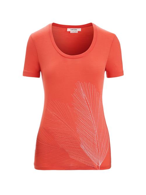 Se ICEBREAKER Funktionsbluse 'Scoop Plume'  orange / hvid ved About You