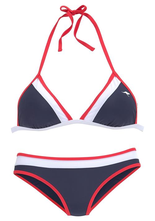 Se KangaROOS Bikini  navy / rød / hvid ved About You