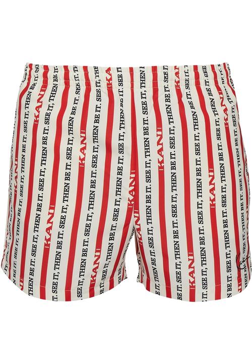 Karl Kani Badeshorts  rød / sort / hvid