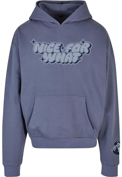 MT Upscale Sweatshirt 'Nice for what'  opal / dueblå / sort