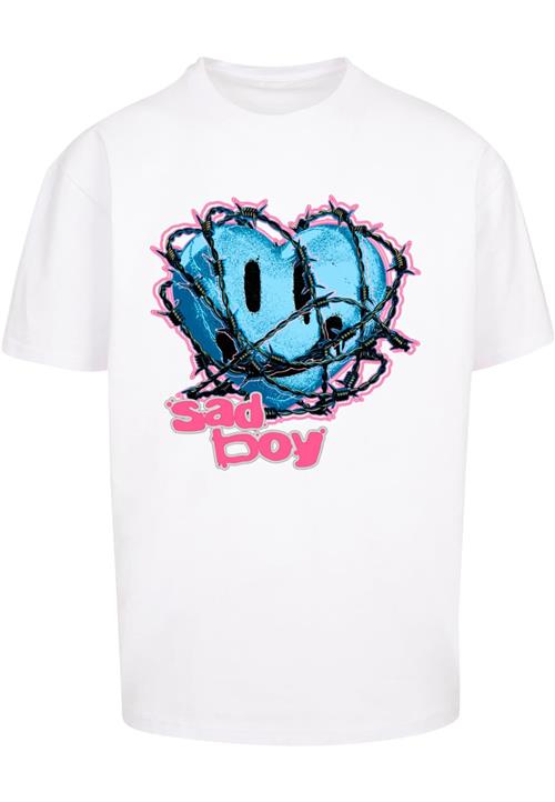 MT Upscale Bluser & t-shirts 'Sad Boy'  lyseblå / neonpink / sort / hvid