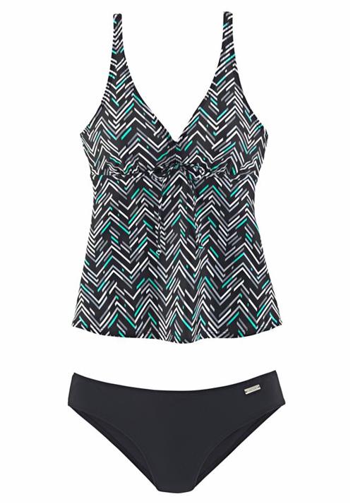 LASCANA Tankini  sort / hvid