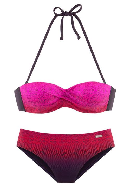 LASCANA Bikini 'Iris'  pink / rød / sort