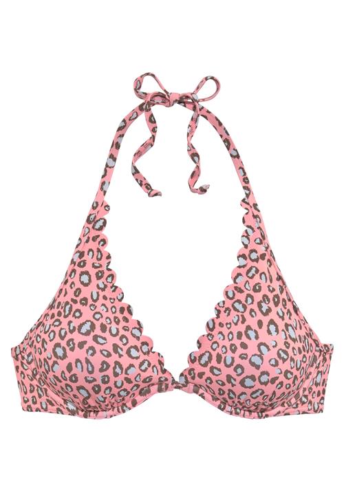 LASCANA Bikinioverdel  brun / pink / hvid