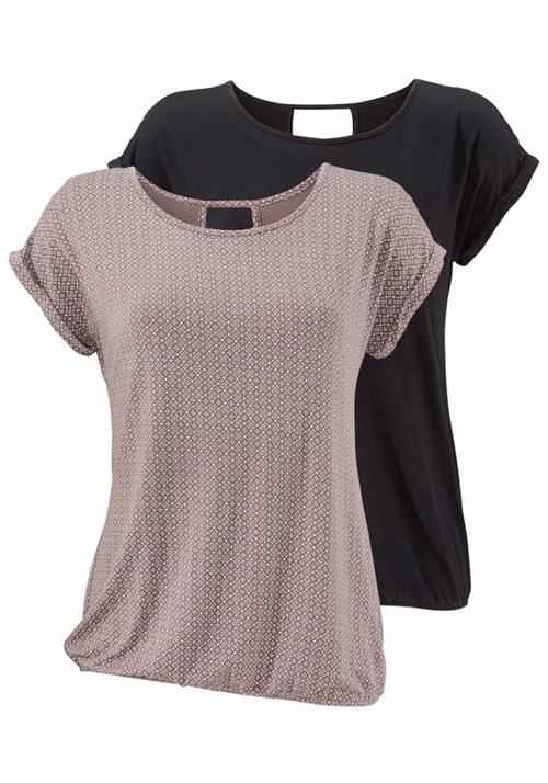 LASCANA Shirts  taupe / sort