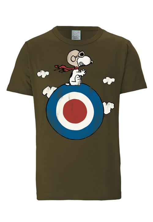 LOGOSHIRT Bluser & t-shirts 'Peanuts - Snoopy Pilot'  blå / oliven / rød / hvid