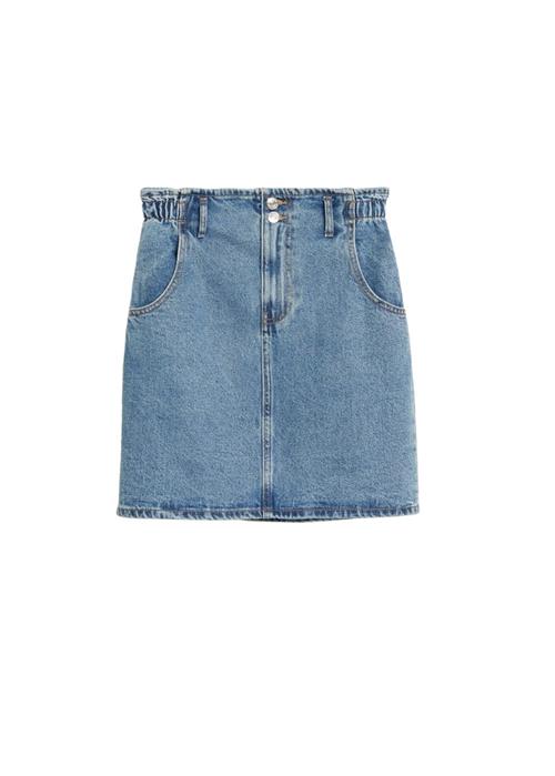 MANGO Nederdel  blue denim