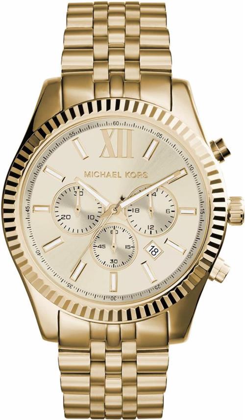 Se Michael Kors Analogt ur 'LEXINGTON'  guld ved About You