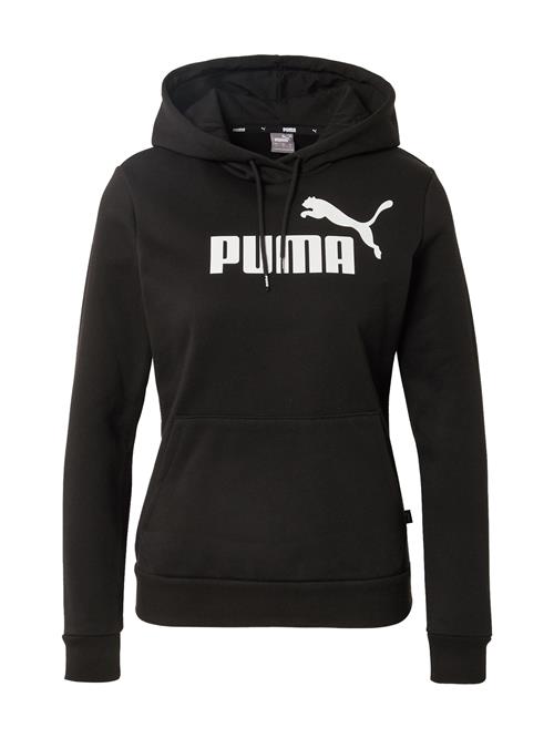 PUMA Sportsweatshirt 'ESSENTIAL Logo Hoodie'  sort / hvid