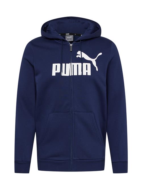 PUMA Sportssweatjakke  marin / hvid