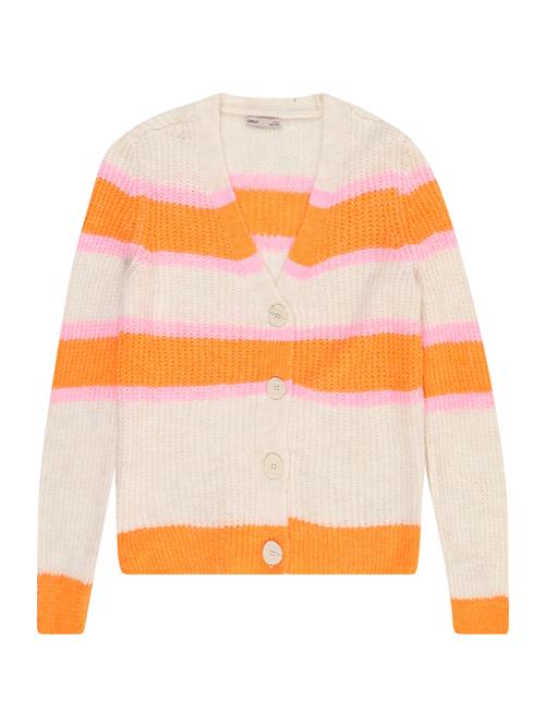 KIDS ONLY Cardigan 'ETHEL'  beige-meleret / orange / lys pink