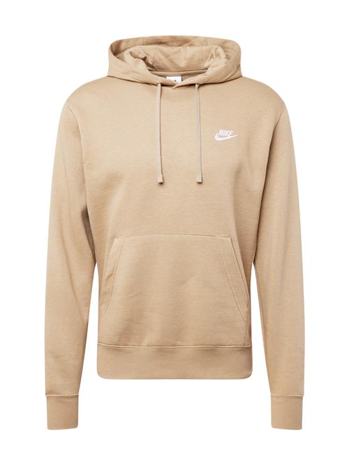 Nike Sportswear Sweatshirt 'Club Fleece'  khaki / hvid