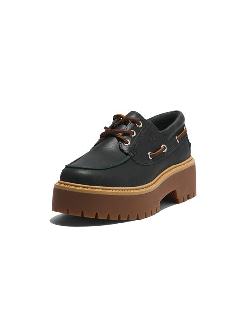 TIMBERLAND Snøresko 'Stone Street 3 Eye Boat'  brun / mørkegrøn