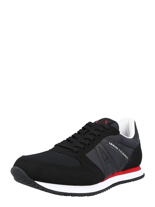 ARMANI EXCHANGE Sneaker low  rød / sort / hvid