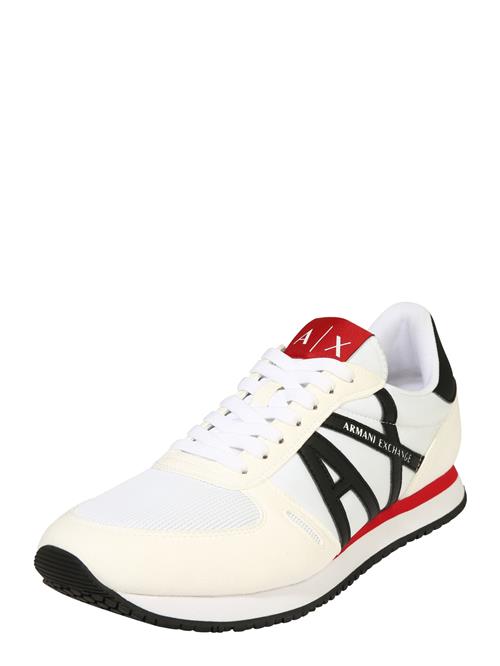 Se ARMANI EXCHANGE Sneaker low  rød / sort / hvid / offwhite ved About You