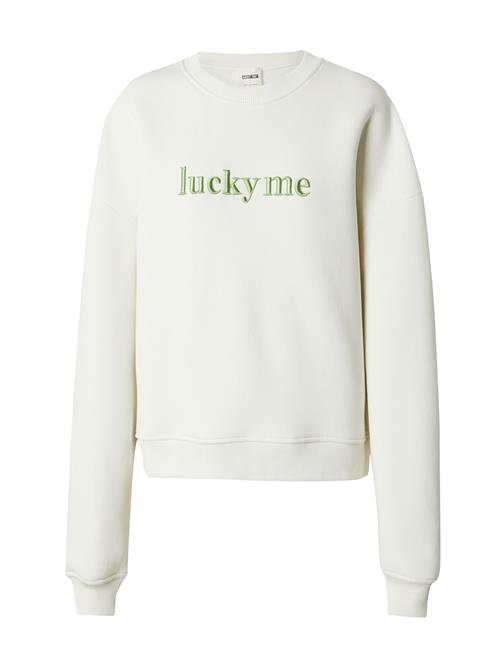 ABOUT YOU x Laura Giurcanu Sweatshirt 'Elisabeth'  lysegrøn / naturhvid