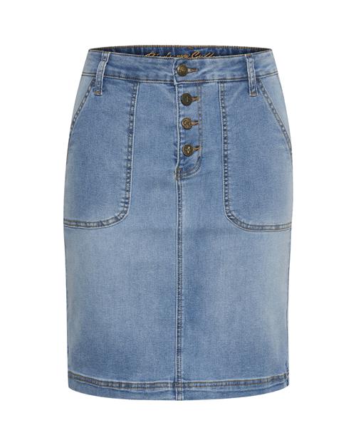 CULTURE Nederdel 'Briana'  blue denim