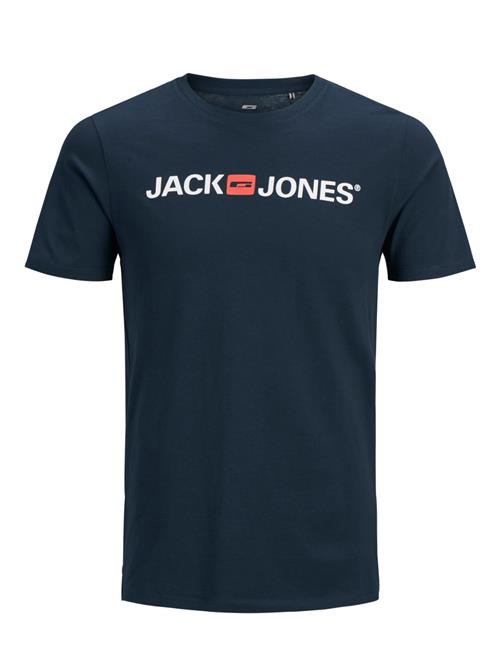 JACK & JONES Bluser & t-shirts 'Essentials'  mørkeblå / pastelrød / hvid